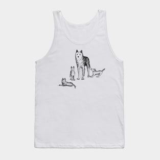 Mother Wolf with Pups Tank Top